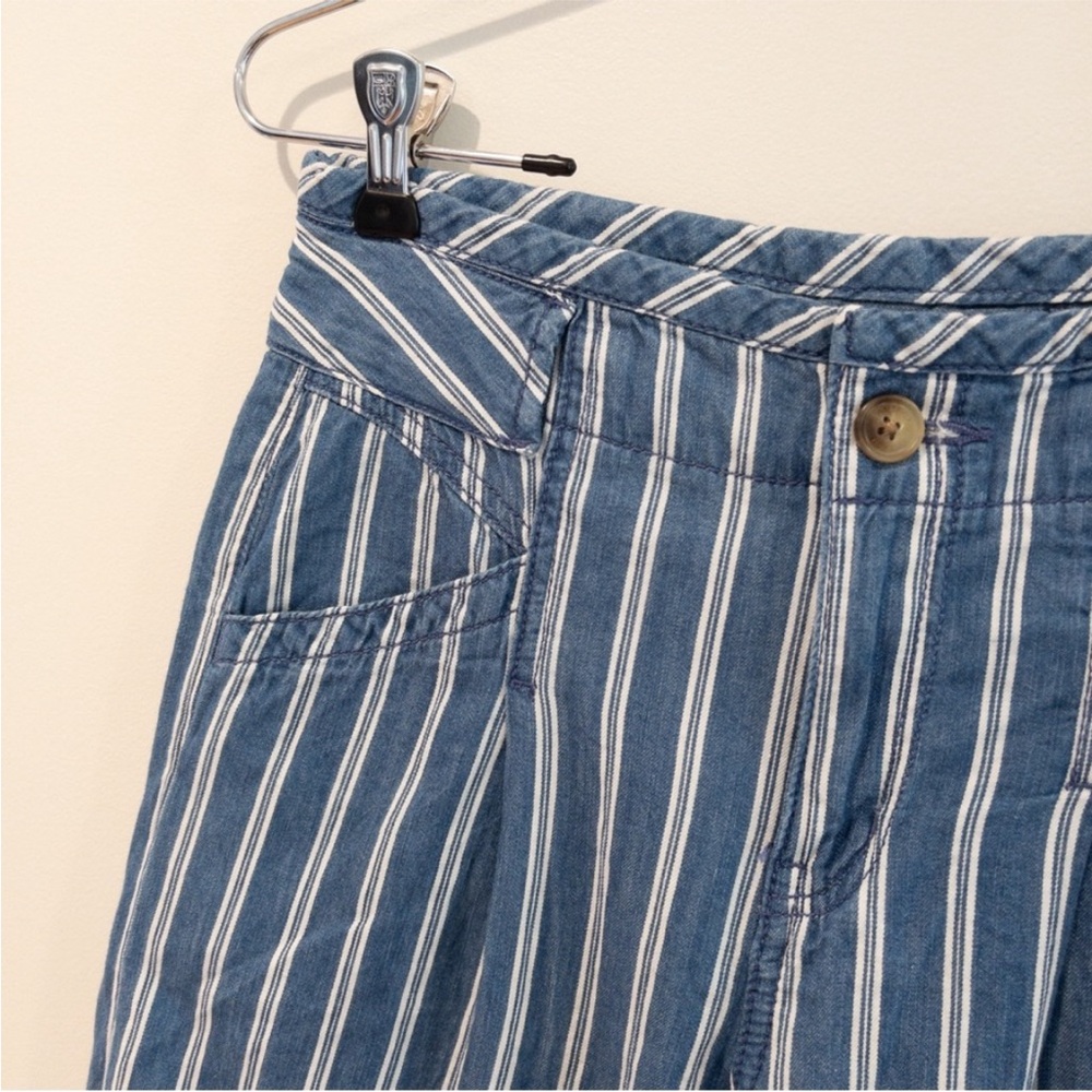 American Eagle Outfitters Blue and White Striped Pants Pleated size 00 - Picture 3 of 9